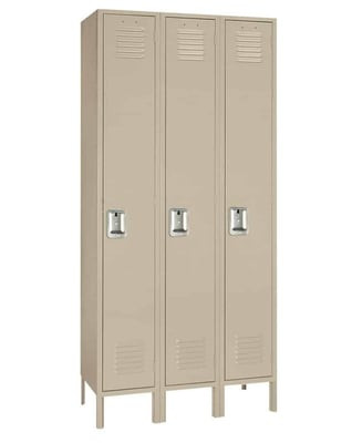 Single Tier Steel Lockers - H50923-PUTTY
