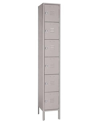 Six Tier Steel Lockers - H5332-GRAY