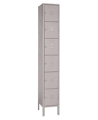 Six Tier Steel Lockers - H5362-GRAY