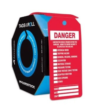 Tags By-The-Roll Barricade Safety Tags - TAR309