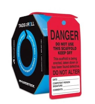 Tags By-The-Roll Scaffold Safety Tags - TAR111