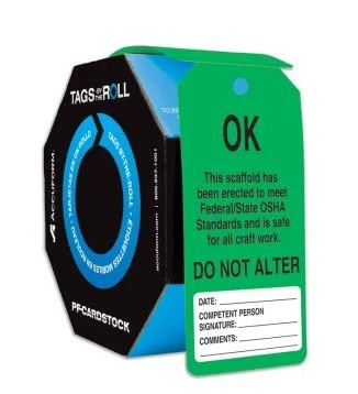 Tags By-The-Roll Scaffold Safety Tags - TAR113