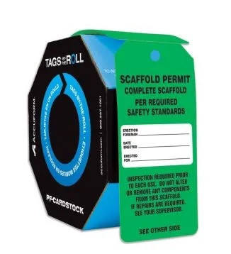Tags By-The-Roll Scaffold Safety Tags - TAR713