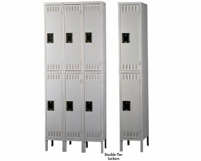 Tennsco Durable Steel Lockers - Double-Tier - HDTS-151836-3-MGY