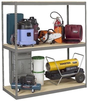Tennsco Z-Line Heavy Duty Rivet Shelving - HZLC7-9648-3D