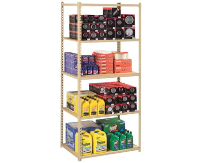 Tennsco Z-Line Light Duty Rivet Shelving - HZA7-3618S-5D