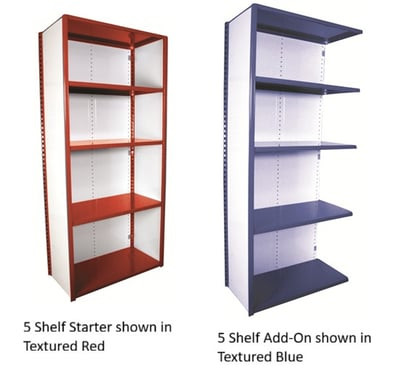 V-Grip™ Closed Solid Shelving - 84"H - H671-7S-GN