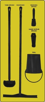 Wet Zone Store-Boards™ & Combo Kits - PSB113YLBK