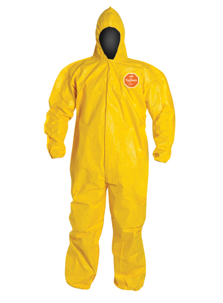 Dupont Tychem QC127S-2XL 2000 Chemical Resistant Coverall w/ Hood