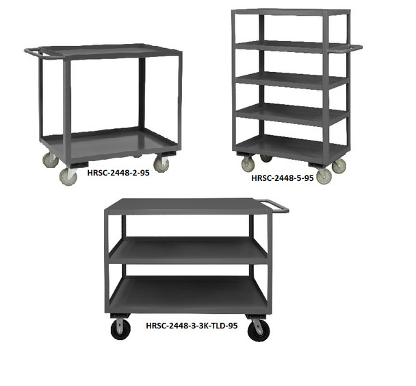 Durham Mfg. 2 / 3 / 4 / 5 Shelf Stock Carts