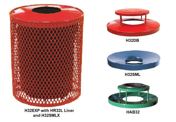 Expanded Metal Receptacles & Lids