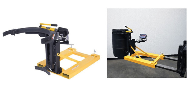 Fork Mounted Drum Gripper With Digital Scale