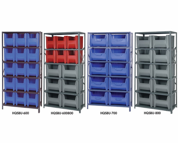 Shelving Units With Stackable Storage Bins