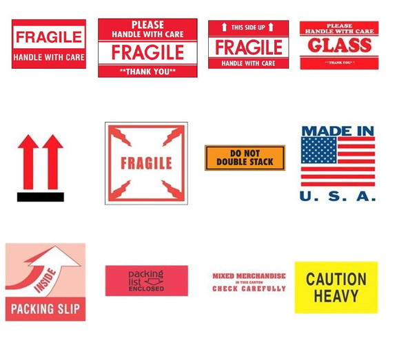 Shipping And Caution Labels