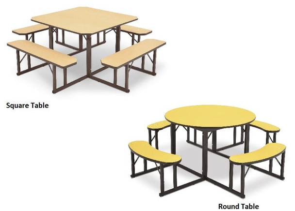Square & Round Cafeteria Tables