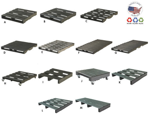 Stocked Plastic Pallets