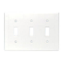 White 3-Gang Toggle Switch Wall Plate