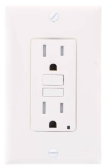 White 15A Self-Test Tamper-Resistant GFCI Outlet w/ Wall Plate