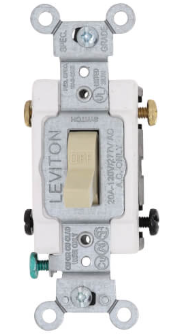 Ivory Double Pole Commercial Grade Toggle Wired Switch