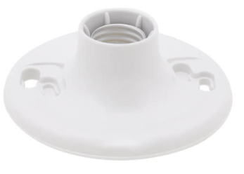 White Keyless Incandescent Lampholder
