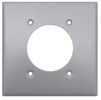 Leviton 2-Gang Aluminum Single Receptacle Wall Plate