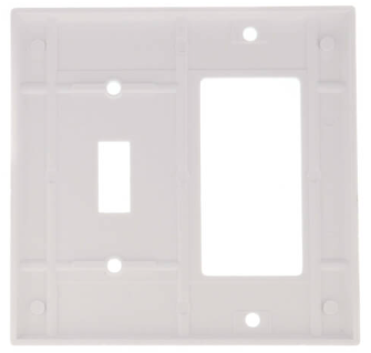 White 2-Gang Decora / Toggle Combination Wall Plate