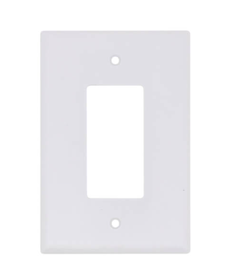 White 1-Gang Oversized Decora Electrical Wall Plate