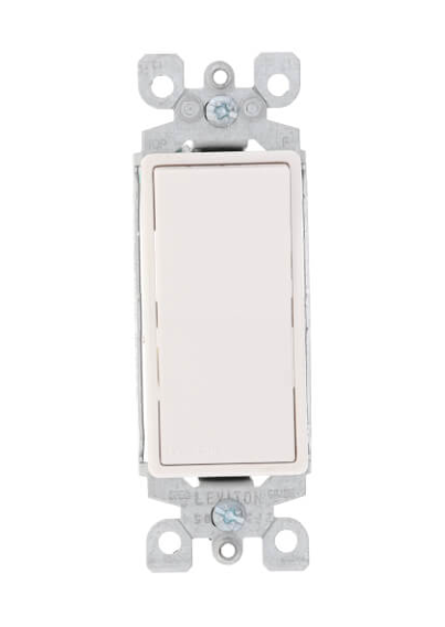 White 15 Amp 120/277V 3-Way Decora Rocker Switch