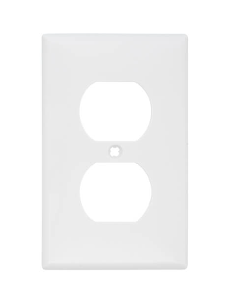 White 1-Gang Nylon Duplex Wall Plate
