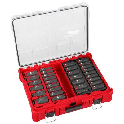 Milwaukee Tool SHOCKWAVE Impact Duty Socket 1/2" Dr 31PC PACKOUT Set