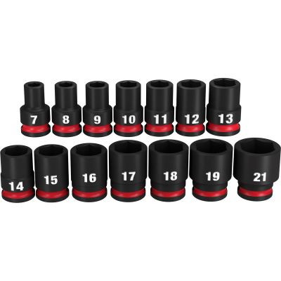 Milwaukee Tool 14PC SHOCKWAVE Impact Duty 3/8" Drive Metric Standard 6 Point Socket Set