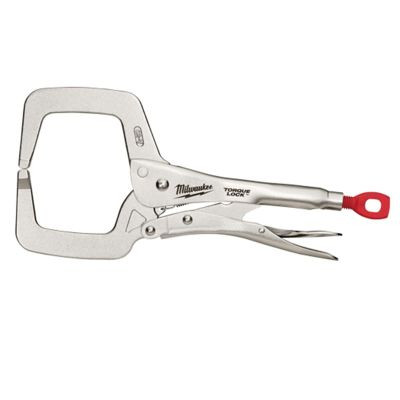 Milwaukee Tool 11 in. Torque Lock Locking C-Clamp with Regular Jaws