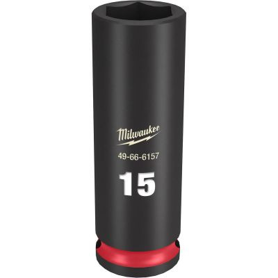 Milwaukee Tool SHOCKWAVE Impact Duty 3/8"Drive 15MM Deep 6 Point Socket