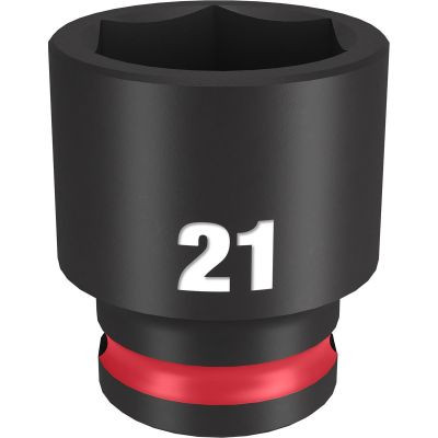 Milwaukee Tool SHOCKWAVE Impact Duty 3/8"Drive 21MM Standard 6 Point Socket