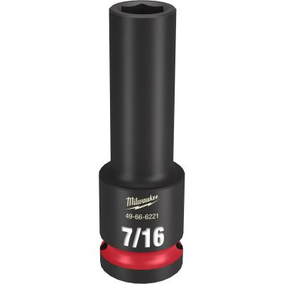 Milwaukee Tool SHOCKWAVE Impact Duty 1/2"Drive 7/16" Deep 6 Point Socket