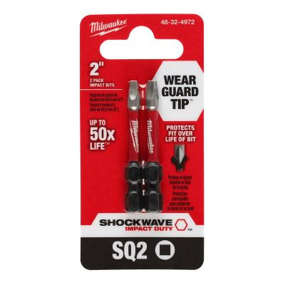 Milwaukee Tool SHOCKWAVE Impact Duty 2" SQ2" Bit 2PK