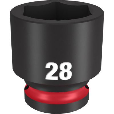 Milwaukee Tool SHOCKWAVE Impact Duty 1/2"Drive 28MM Standard 6 Point Socket