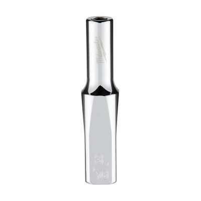 Milwaukee Tool 1/4" Drive 3/16" SAE 6-Point Deep Socket with FOUR FLAT Sides, Vanadium Steel, Chrome