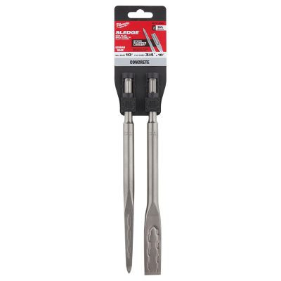 Milwaukee Tool SDS PLUS SLEDGE Bull Point & Flat Chisel 2 Pack