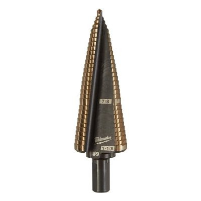 Milwaukee Tool Cobalt Step Drill Bit #9 (7/8-1-1/8")