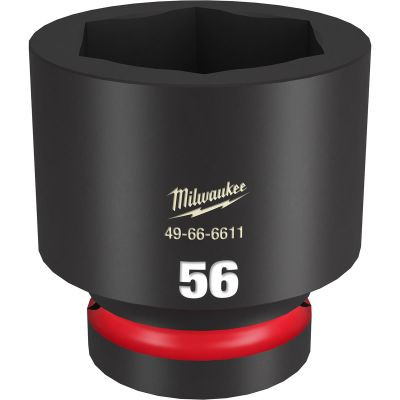 Milwaukee Tool SHOCKWAVE Impact Duty 1"Drive 56MM Standard 6 Point Socket