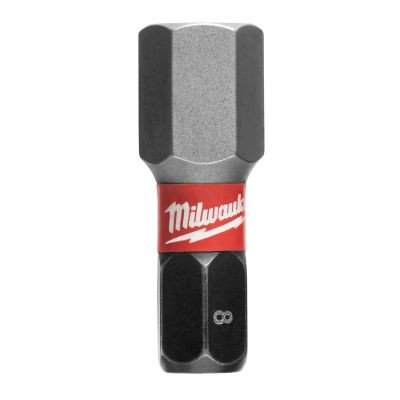 Milwaukee Tool SHOCKWAVE Impact Hex 8 MM Insert Bits (Bulk 25)