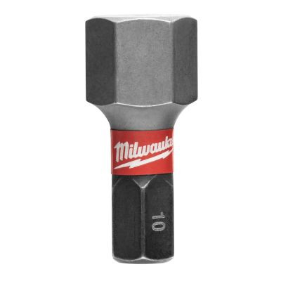 Milwaukee Tool SHOCKWAVE Impact Hex 10 MM Insert Bits (Bulk 25)