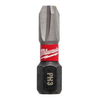 Milwaukee Tool SHOCKWAVE Impact Phillips #3 Insert Bits (Bulk 250)