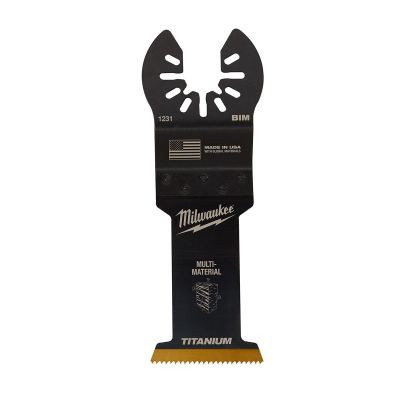 Milwaukee Tool OPEN-LOK 1-3/8" TITANIUM CHARGED Bi-Metal Multi-Material Multi-Tool Blade