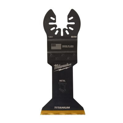 Milwaukee Tool OPEN-LOK 1-3/4" TITANIUM CHARGED Bi-Metal Multi-Material Multi-Tool Blade