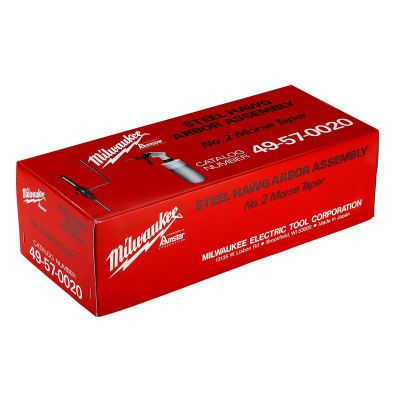 Milwaukee Tool #2 Morse Taper to Threaded Steel Hawg Cutter Arbor