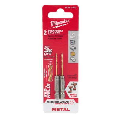 Milwaukee Tool METRIC SHOCKWAVE TITANIUM RED HELIX 2MM