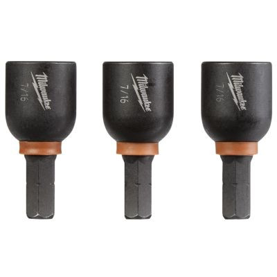 Milwaukee Tool SHOCKWAVE Impact Duty 7/16" Insert Magnetic Nut Driver 3PK