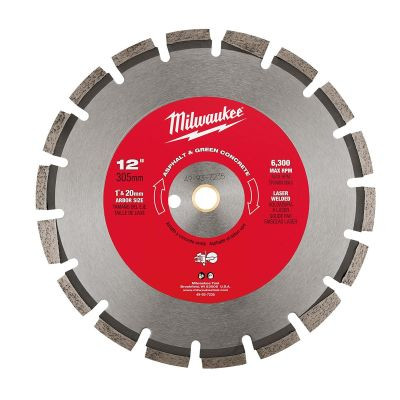 Milwaukee Tool 12" Asphalt & Green Concrete Segmented
